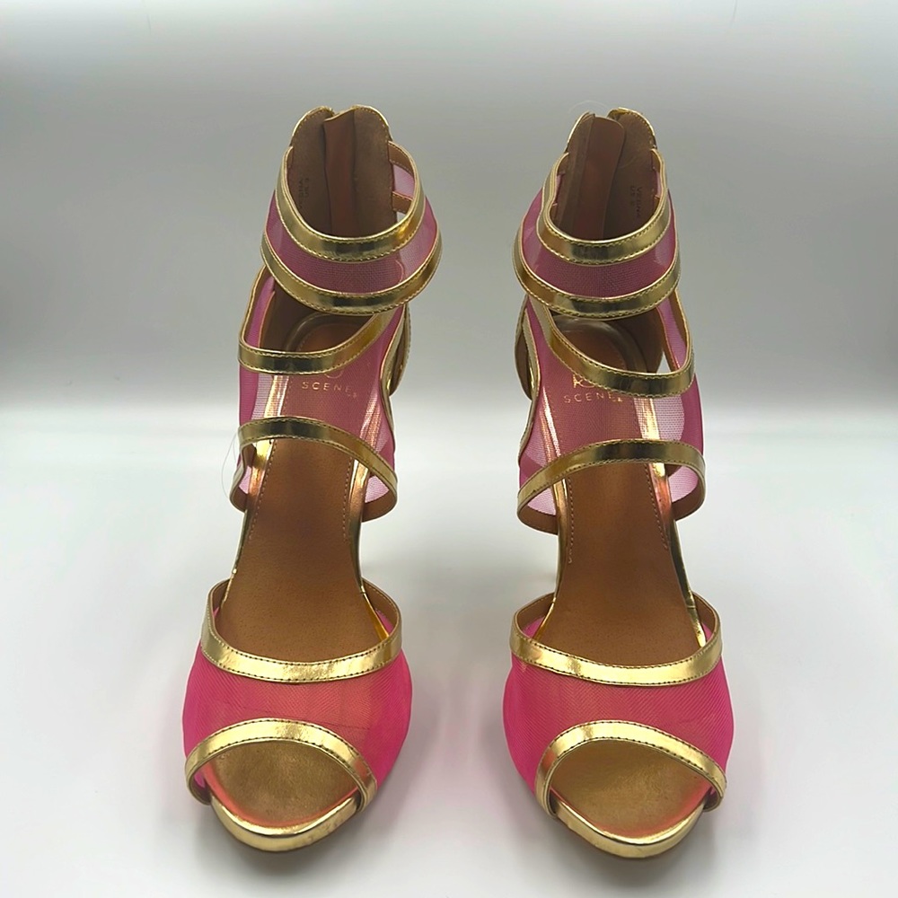 Pink/Gold Heels by Scene Veena size 9